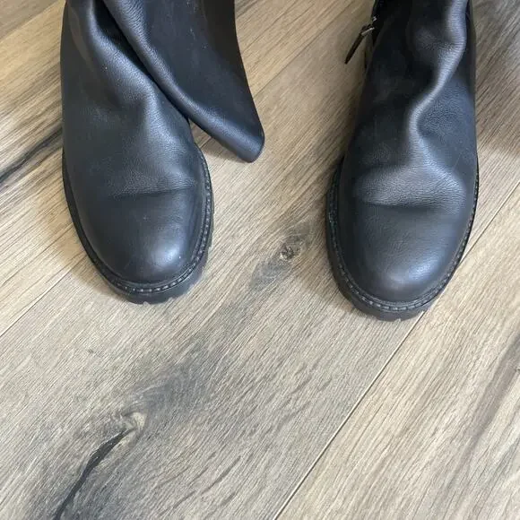 Michael Kors Collection Italy Chesley Over The Knee Boots Leather Black Size 38 - Picture 11 of 16